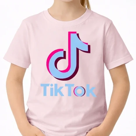 Uniszex gyerek Póló - Színezhető TIKTOK minta