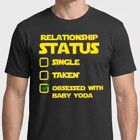 Férfi Imperial póló - Relationship status - Baby Yoda
