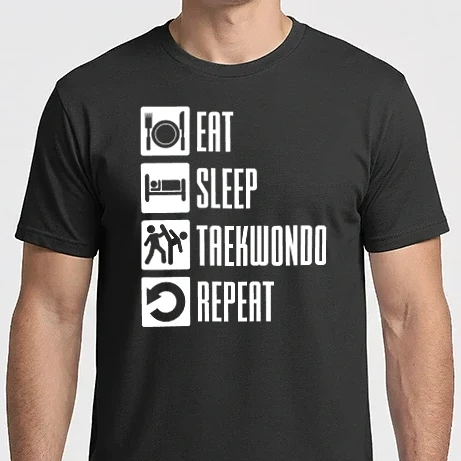 Férfi Imperial póló - Eat sleep taekwondo