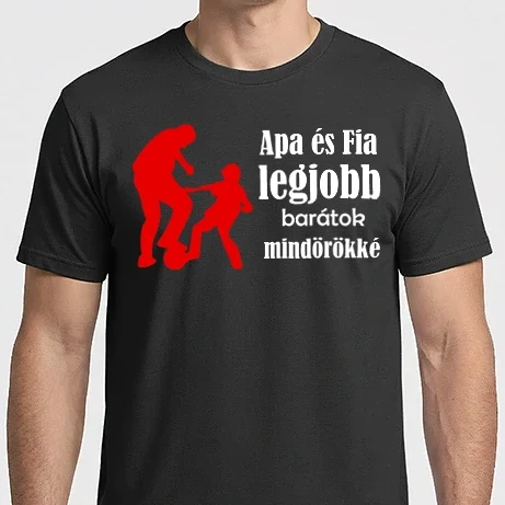 Férfi Imperial póló - színezhető apa és fia legjobb barátok
