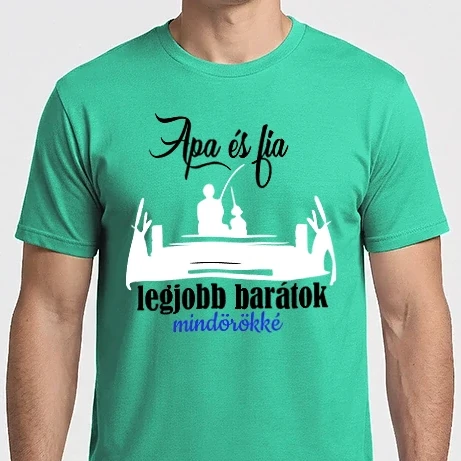 Férfi Imperial póló - színezhető apa és fia legjobb barátok
