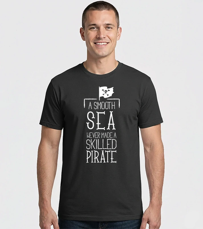 A Smooth Sea never made a skilled Pirate – Férfi Imperial póló