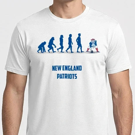 Férfi Imperial póló - Evolució (Amerikai foci, New England Patriots) (kék)