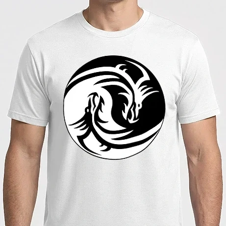Férfi Imperial póló - Yin Yang Dragon