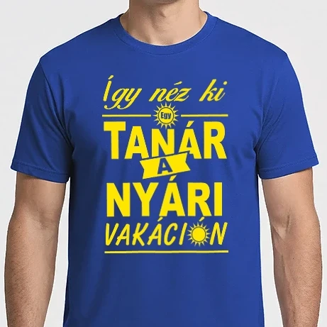 Férfi Imperial póló - Tanár nyári vakáció MAGYAR