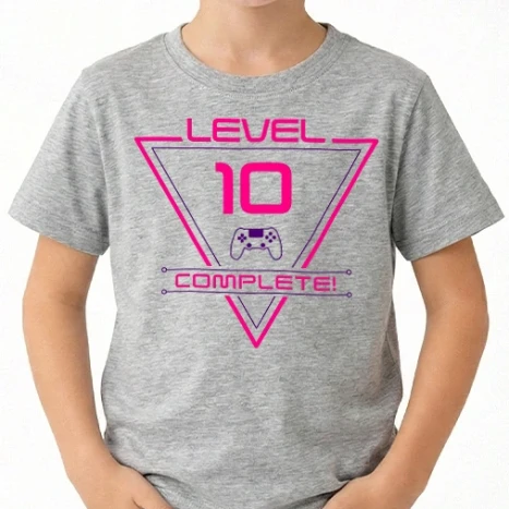 Uniszex gyerek Póló - level-complete-10
