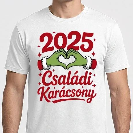 Férfi Imperial póló - Családi karácsony 2025 grincses