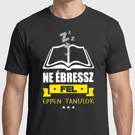 Férfi Imperial póló - Ne ébressz fel, éppen tanulok!
