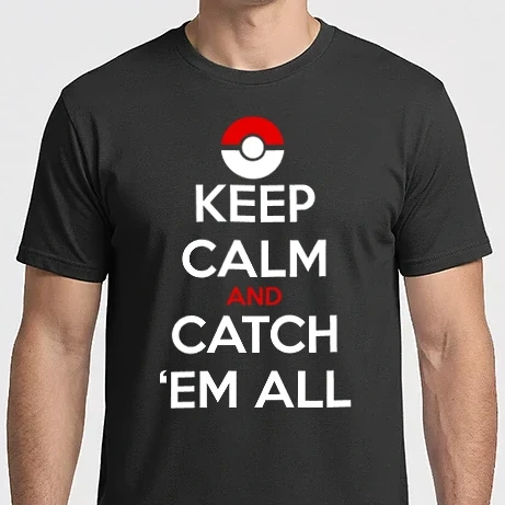 Férfi Imperial póló - Keep Calm catch 'em all!