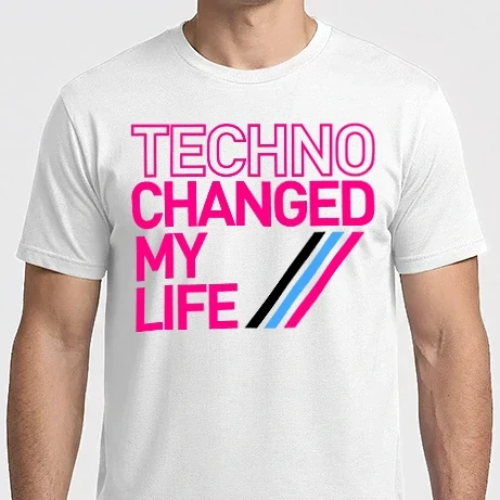 Férfi Imperial póló - Techno Changed My Life