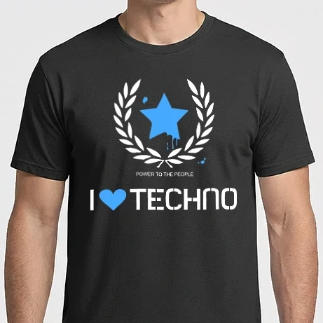 Férfi Imperial póló - I love techno