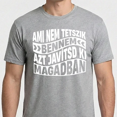 Férfi Imperial póló - Ami nem tetszik bennem, azt javítsd ki magadban! színezhető