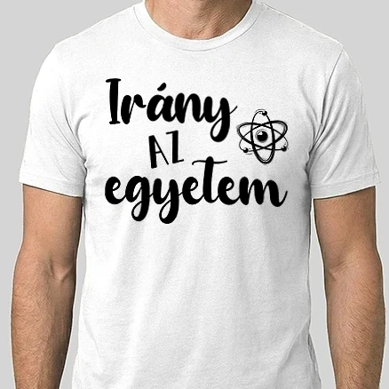 Férfi Alap póló - Irány az egyetem - fizika