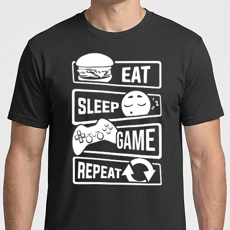Férfi Imperial póló - Eat sleep game repeat