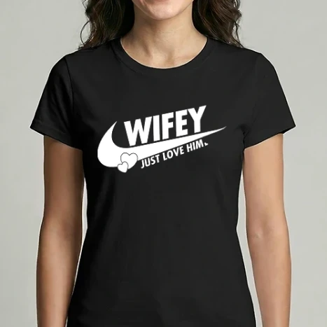 Női Imperial póló - Wifey Just love Him fehér