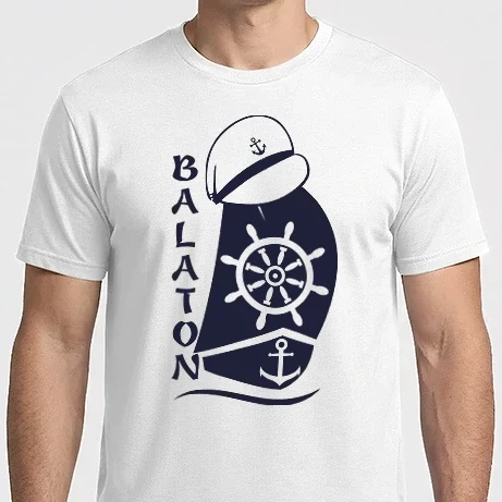 Férfi Imperial póló - Balaton vitorlas sapkával (színezhető)