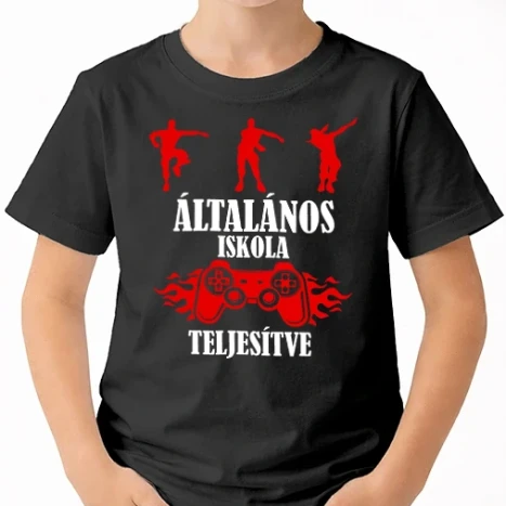 Uniszex gyerek Póló - Általános iskola teljesítve színezhető