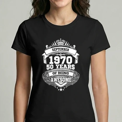 Női Imperial póló - Awesome being of 50 years 1970 SZEPTEMBER