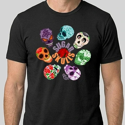 Férfi Alap póló - Cukorkoponya Mix