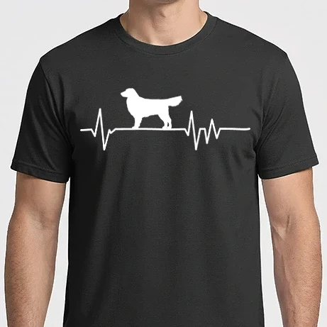 Férfi Imperial póló - Heartbeat sziluett Golden Retriever