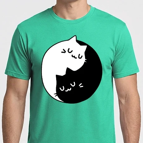 Férfi Imperial póló - CAT- MACSKA - CICA - Jin-jang