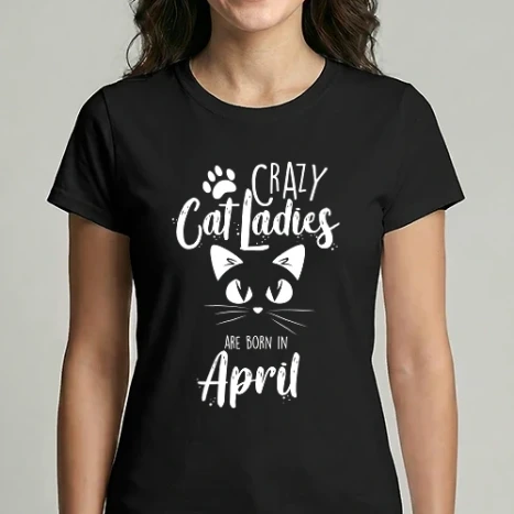 Női Imperial póló - Szülinapos Crazy Cat Ladies ÁPRILIS