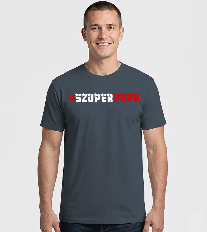Hashtag szuper papa színezhető – Férfi Imperial póló
