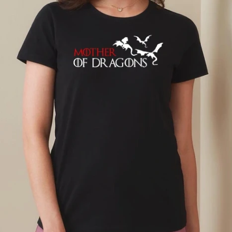 Női prémium kerek nyakú póló  - GOT Színezhető Mother of dragons