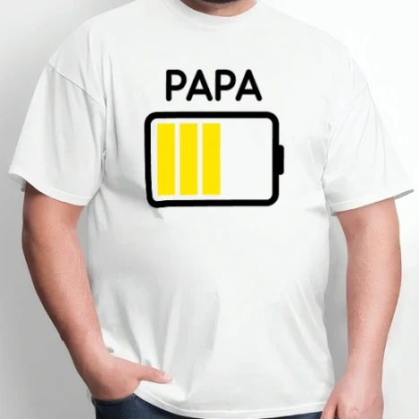 Nagyméretű póló - Papa Battery - Y0