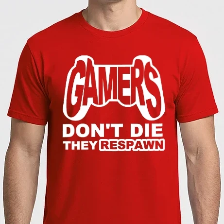 Férfi Imperial póló - Gamers don't die they respawn