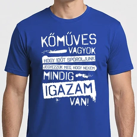 Férfi Imperial póló - Kőműves vagyok, mindig igazam van
