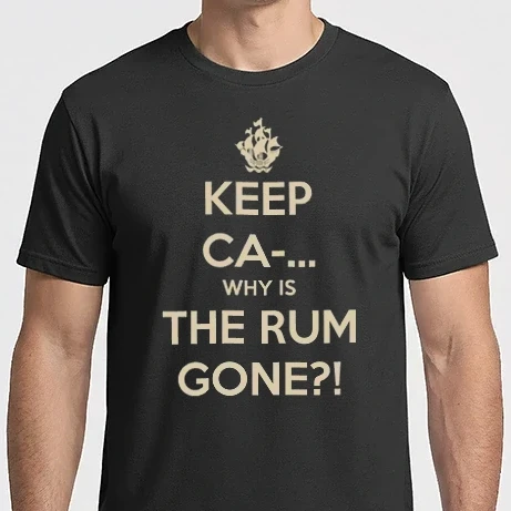 Férfi Imperial póló - Keep Calm - Why is the Rum Gone?!