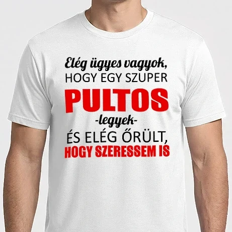 Férfi Imperial póló - Elég ügyes vagyok hogy PULTOS legyek