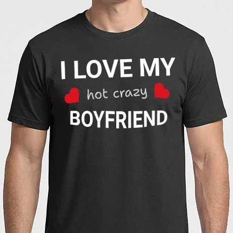 Férfi Imperial póló - I love my hot crazy boyfriend