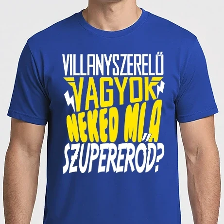 Férfi Imperial póló - Szuperhős villanyszerelő
