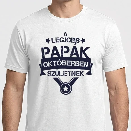 Férfi Imperial póló - Csillagos legjobb papák októberr