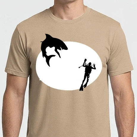 Férfi Imperial póló - búvár  cápa 02