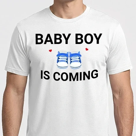Férfi Imperial póló - baby boy is coming
