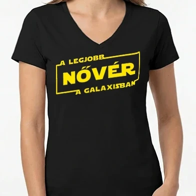Női V-nyakú póló - star-wars-legjobb-nover-solo