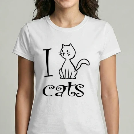 Női Imperial póló - I love Cats