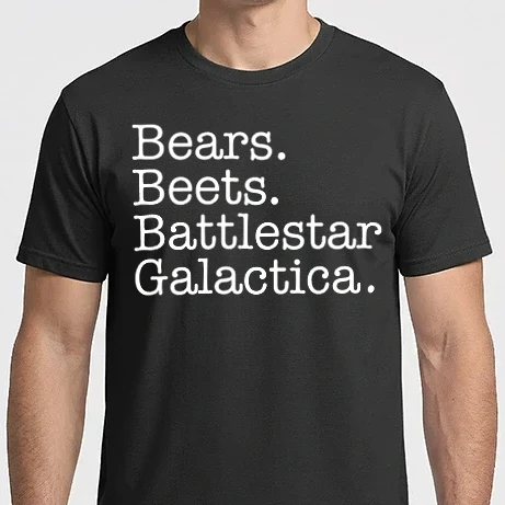 Férfi Imperial póló - Bears. Beets. Battlestar Galactica. (The Office)