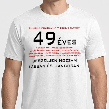 Férfi Imperial póló - 49 éves elmúlt