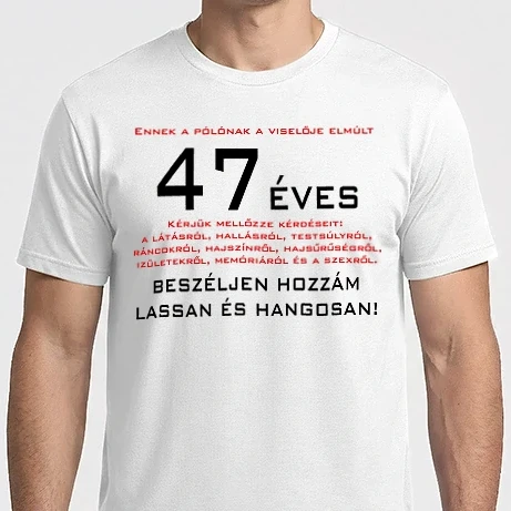 Férfi Imperial póló - 47 éves elmúlt