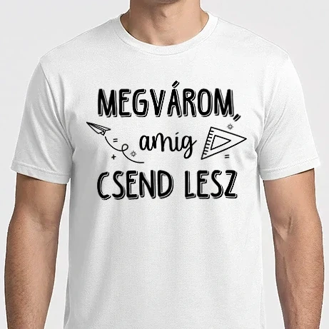 Férfi Imperial póló - Megvárom amíg csend lesz színezhető