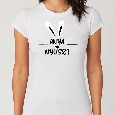 Női Alap póló - Anya nyuszi