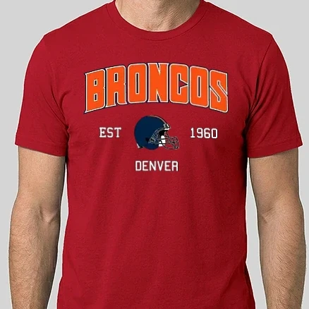 Férfi Alap póló - Denver Broncos - retro logo