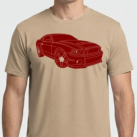 Férfi Imperial póló - Ford Mustang színezhető 