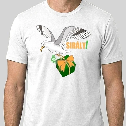 Férfi Alap póló - Ünnepi Sirály zöld csomaggal