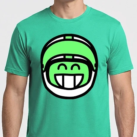 Férfi Imperial póló - Emoji Vigyorog Motoros sisakkal (változtatható színek)