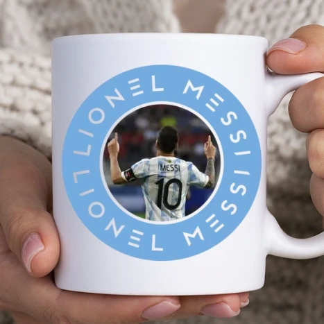 Fehér bögre - Messi logo